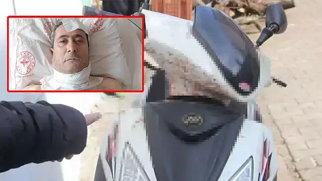 Sarkan kablo motosiklet sürücüsünün boğazını kesti!
