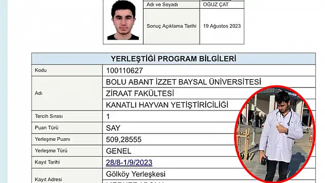 Sayısalda aldığı 509 puanla kanatlı hayvan yetiştiriciliği bölümünü seçen öğrenci konuştu
