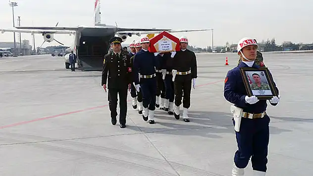 Şehidimizin cenazesi Konya'ya getirildi