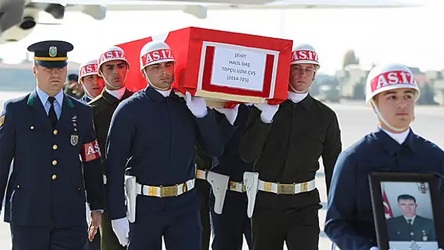 Şehidimizin naaşı Konya'ya getirildi