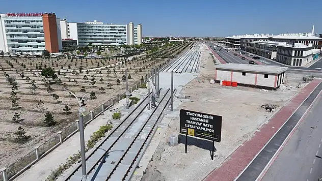 Şehir Hastanesi-Yeni Sanayi Tramvay Hattının yüzde 30'luk kısmı tamamlandı