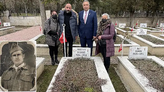 Şehit dedelerinin mezarını 66 yıl sonra Konya'da buldular

