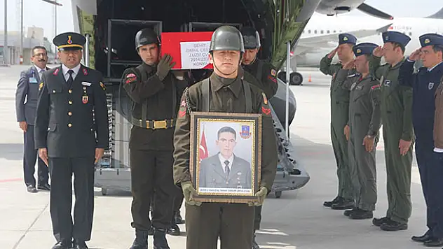 Şehit İsmail Cesur'un cenazesi Konya'ya getirildi