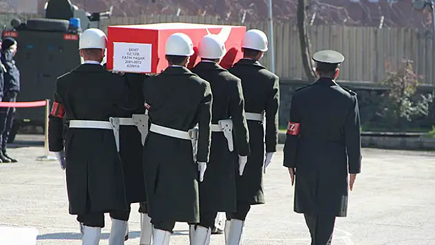 Şehit Yüzbaşı Fatih Yaşar'ın naaşı Konya'da