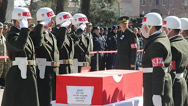 Şehit Yüzbaşı Fatih Yaşar'ın naaşı Konya'ya gönderildi