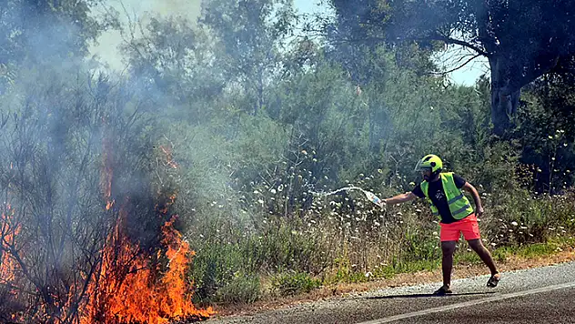 Selçuk'ta yeni yangın alevler büyümeden söndürüldü
