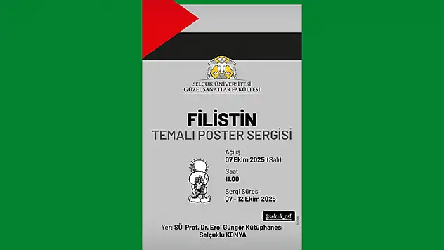Selçuk Üniversitesi'nden Filistin temalı sergi
