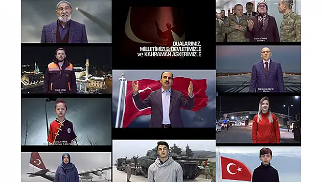 Selçuklu Belediyesi'nden Mehmetçiğe İstiklal Marşı ile destek