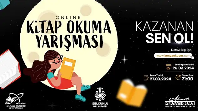 Selçuklu Belediyesi ödüllü kitap okuma yarışması başvuruları devam ediyor
