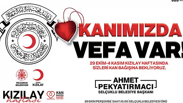 Selçuklu Belediyesi ve Kızılay'dan kan bağışı kampanyası