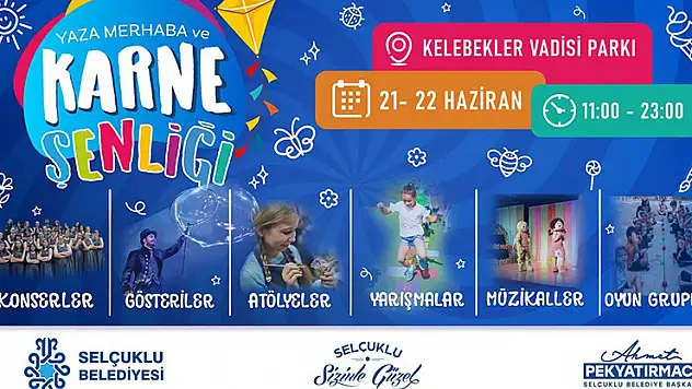 Selçuklu Belediyesinden çocuklara özel karne şenliği
