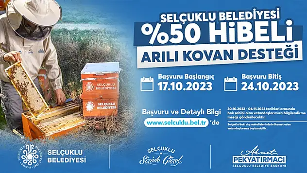 Selçuklu Belediyesinden üreticilere 'Arılı Kovan Desteği'! 