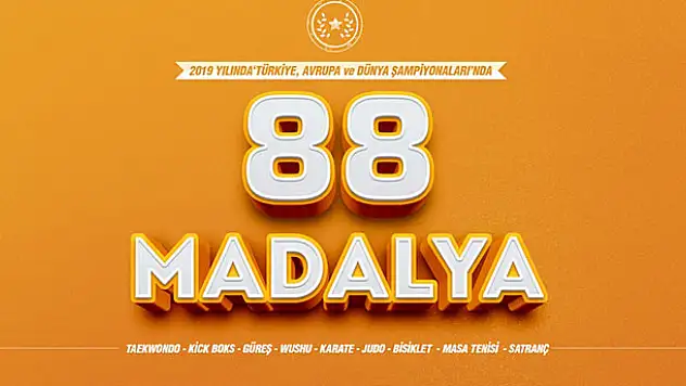 Selçuklu Belediyespor'dan 2019 yılında 88 madalya