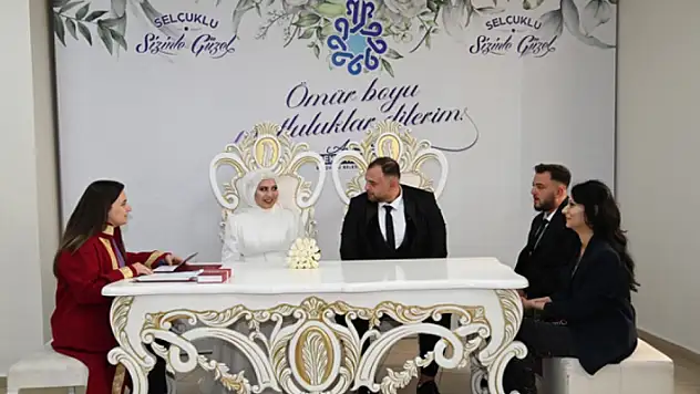 Selçuklu'da çiftler, 24.04.2024 tarihinde 'evet' demek için yarıştı 