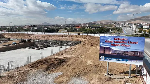 Selçuklu Güzel Sanatlar Lisesinin yapımı devam ediyor
