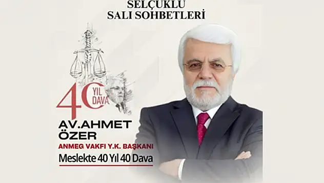 Selçuklu Salı Sohbetleri'nin bu haftaki konuğu belli oldu