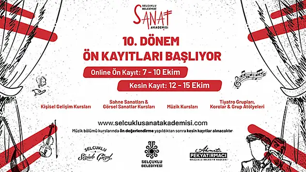 Selçuklu Sanat Akademisi'nin yeni dönem kayıtları başlıyor