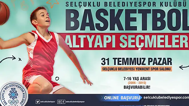 Selçuklu'da altyapı seçmesi yapılacak