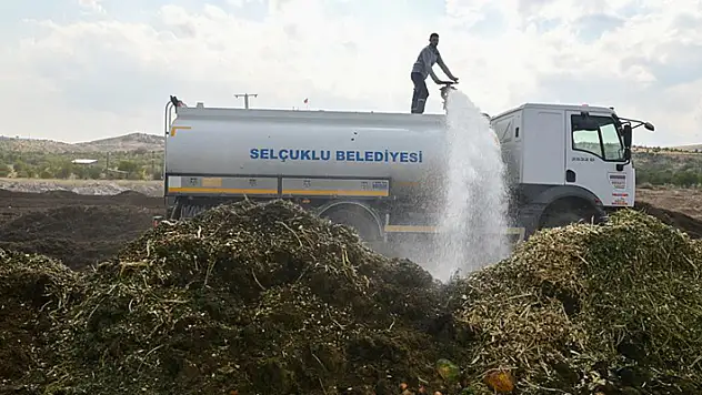 Selçuklu'da atıklar organik gübreye dönüşüyor
