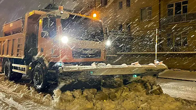 Selçuklu'da kar mesaisi
