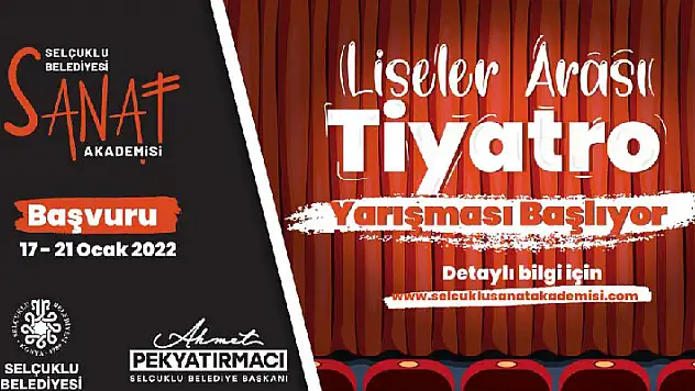 Selçuklu'da liseler arası tiyatro yarışması başlıyor
