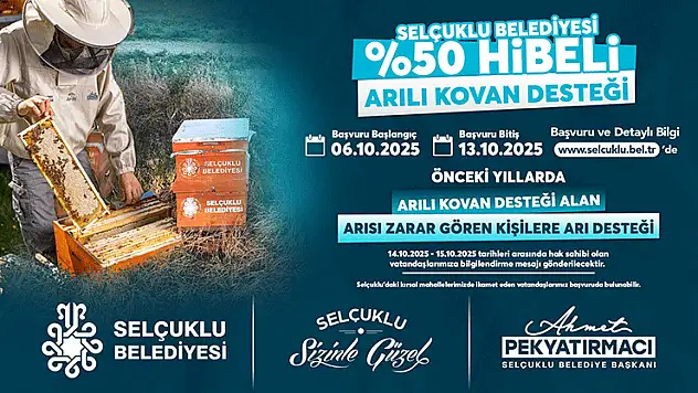Selçuklu'dan arı üreticisine %50 hibeli arılı kovan desteği