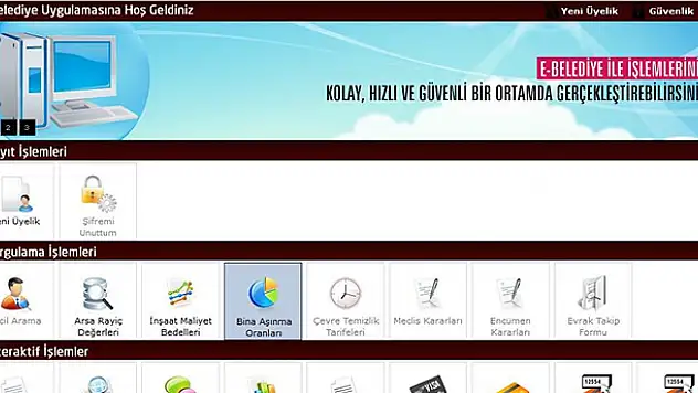 Seydişehir Belediyesi'nden E-Belediye Hizmeti