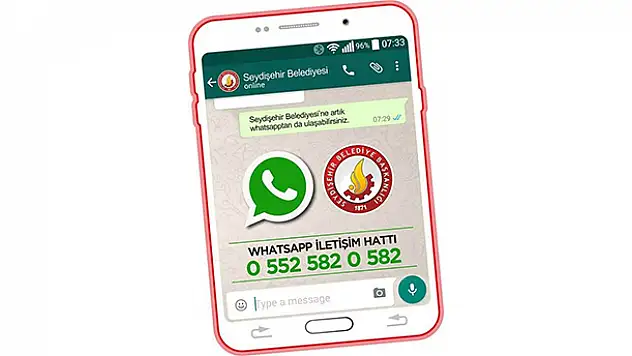 Seydişehir Belediyesi'nden 'whatsapp iletişim hattı'' hizmeti