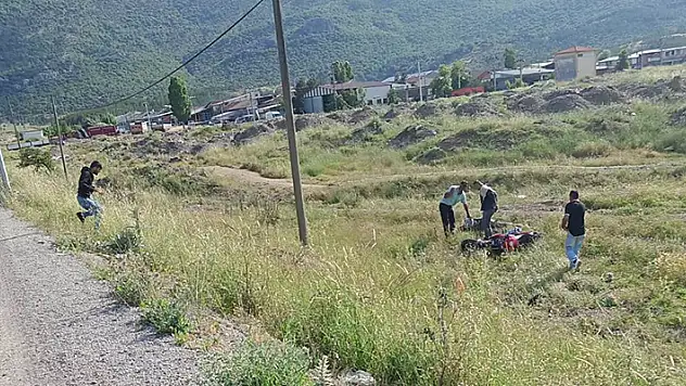 Seydişehir'de devrilen motosikletin sürücüsü yaralandı
