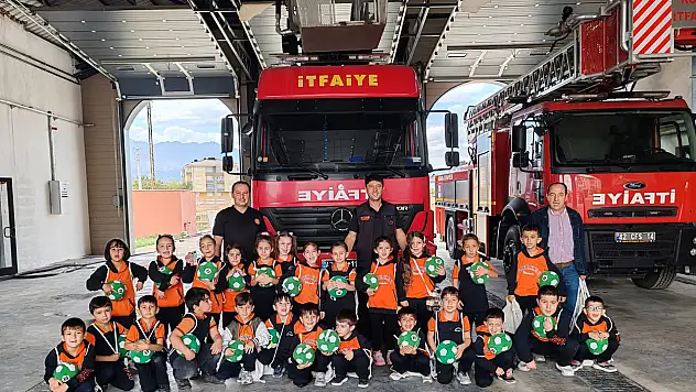 Seydişehir'de öğrencilere itfaiye eğitimi verildi