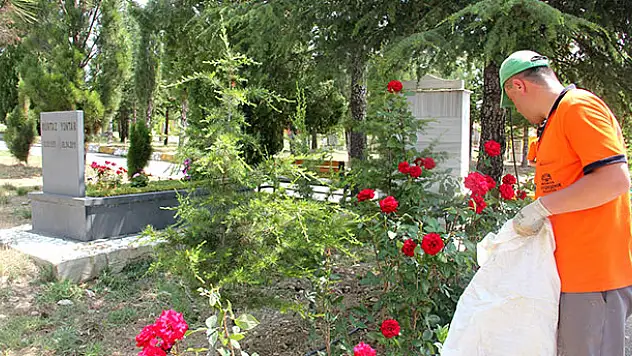 Seydişehir'de şehitliğe bakım