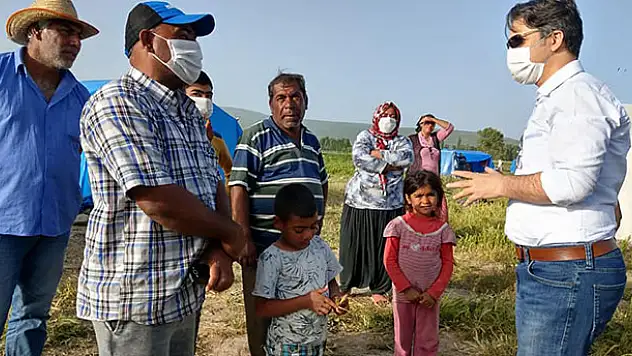 Seydişehir Kaymakamı Erdoğan, mevsimlik tarım işçilerini ziyaret etti