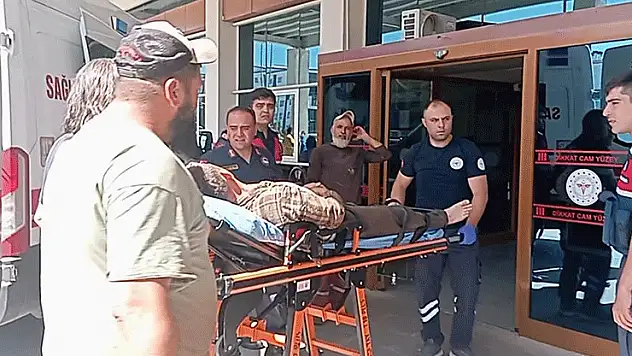 Seydişehir'de motorlu testereyle ağaç kesen kişi kendini yaraladı