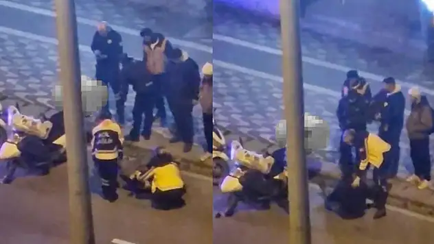 Seyir halindeyken motosikletten düşen kurye yaralandı