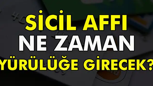 Sicil affı ne zaman yürürlüğe girecek?