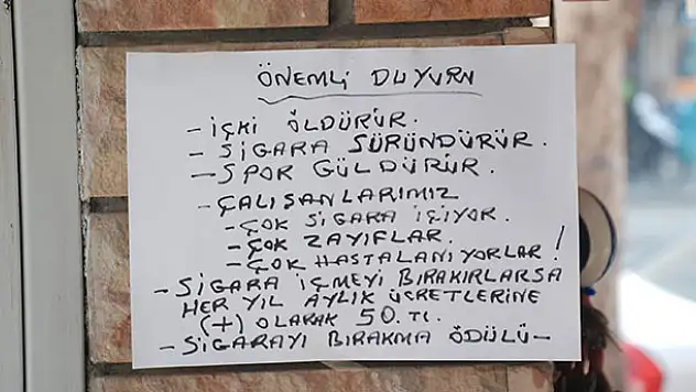 Sigarayı bırakan çalışanın maaşına zam!