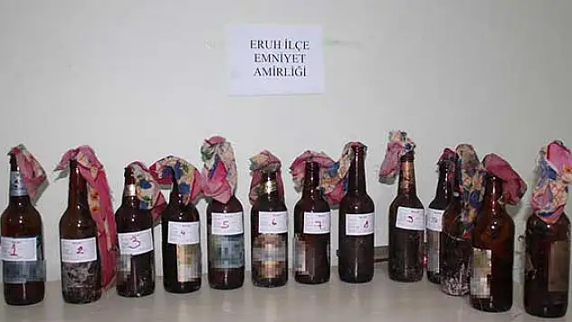 Siirt'te 41 molotofkokteyli ele geçirildi