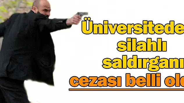 Silahlı saldırganın cezası belli oldu