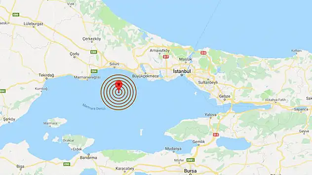 Silivri açıklarında 3,9 şiddetinde deprem