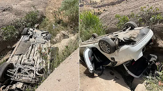 Silopi'de otomobil uçuruma yuvarlandı: 1'i ağır, 4 yaralı