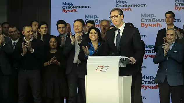 Sırbistan Cumhurbaşkanı Aleksandar Vucic, cumhurbaşkanlığı seçimini kazandığını duyurdu
