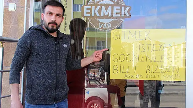 Sivas'taki esnaftan göçmenler için askıda bilet kampanyası