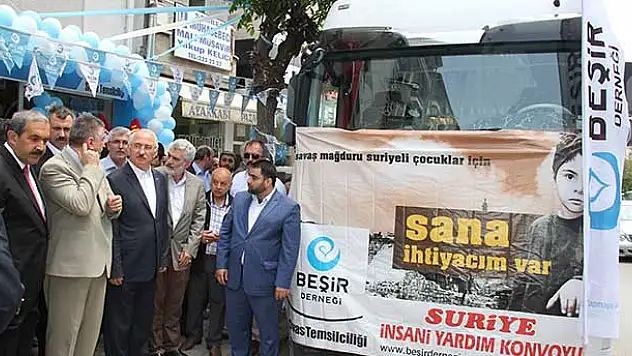 Sivas'tan Suriye'ye gıda ve giyim yardımı