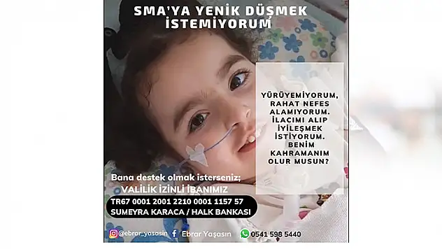 SMA Hastası Ebrar yardım bekliyor