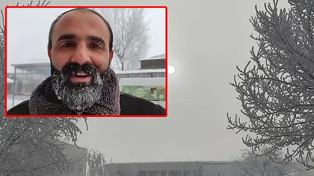 Soğuktan kirpik ve kaşları dondu: Çıldır eksi 31,5 derece
