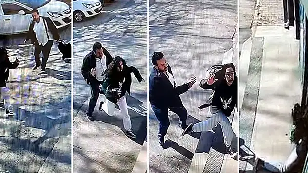 Sokakta kız çocuğunun sırtına vurup yere düşürdü
