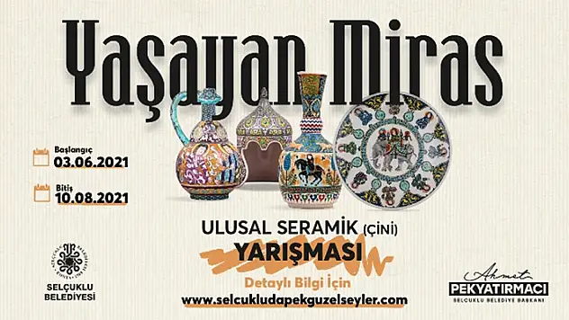 Son başvuru tarihi 10 Ağustos! Selçuklu Belediyesinden ödüllü çini yarışması