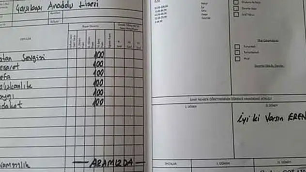Sosyal medyada en çok paylaşılan onun karnesi oldu
