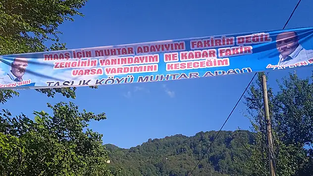 Sosyal medyanın gündemindeki muhtar adayına afiş cezası!