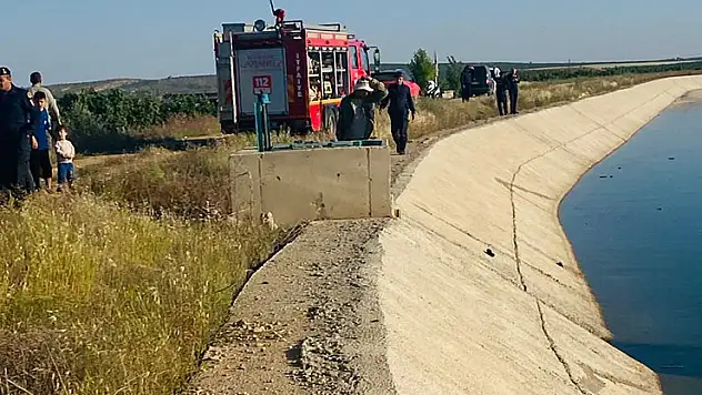 Sulama kanalı düşen çocuğu annesi kurtardı